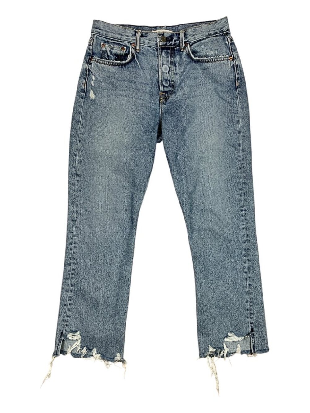 GRLFND Tatum Jeans 26 Overdrive Distressed Cropped Mid Rise